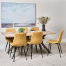 Woods Kamala 180cm Dining Table & 6 Ripley Dining Chairs - Mustard