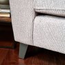 Woods Cassidy 2 Seater Fabric Sofa - Dorset Silver with Oak Feet