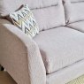 Woods Cassidy 3 Seater Fabric Sofa - Dorset Silver with Oak Feet
