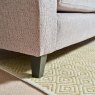 Woods Cassidy 3 Seater Fabric Sofa - Dorset Silver with Oak Feet