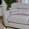 Woods Cassidy 3 Seater Fabric Sofa - Dorset Silver with Oak Feet