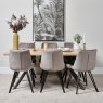Woods Kamala 180cm Dining Table & 6 Chase Dining Chairs - Light Grey