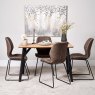 Woods Lutina 120cm Dining Table & 4 Callum Dining Chairs - Dark Brown