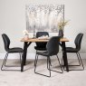 Woods Lutina 120cm Dining Table & 4 Callum Dining Chairs - Dark Grey