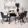 Woods Lutina 120cm Dining Table & 4 Carlton Dining Chairs - Grey