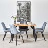 Woods Lutina 120cm Dining Table & 4 Chase Dining Chairs - Light Blue