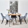 Lutina 120cm Dining Table & 4 Chase Dining Chairs - Light Blue