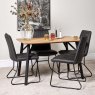 Woods Lutina 120cm Dining Table & 4 York Dining Chairs - Grey