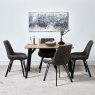 Woods Lutina 120cm Dining Table & 4 Finnick Dining Chairs - Dark Grey