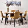 Woods Lutina 120cm Dining Table & 4 Ripley Dining Chairs - Mustard