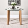 Woods Lutina 100cm Glass Dining Table & 4 Callum Dining Chairs - Light Brown