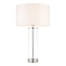 Lessina Table Lamp Bright Nickel With White Shade