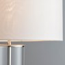 Woods Lessina Table Lamp Bright Nickel With White Shade