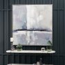 Urban City Skyline Framed Art  Neutral / Pewter