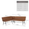 Woods Ripley Corner Bench Left Hand Facing - Grey