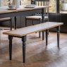 Woods Harrogate Dining Bench in Meteor