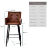 Woods Marcus Bar Stool - Tan (Set of 2)