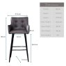Clearance Marcus Bar Stool - Grey (Set of 2)