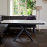 Woods Toscana White Motion Table with Industrial Corner Bench - Grey
