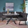 Toscana Grey Motion Table with Industrial Corner Bench - Grey