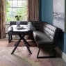 Woods Toscana Black Motion Table with Industrial Corner Bench - Grey