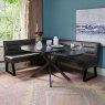 Woods Toscana Black Motion Table with Industrial Corner Bench - Grey