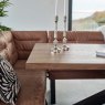 Woods Soho Dining Table 200cm with Industrial Corner Bench - Tan