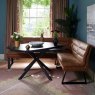 Woods Toscana Black Motion Table with Industrial Corner Bench - Tan