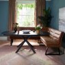 Woods Toscana Black Motion Table with Industrial Corner Bench - Tan