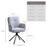 Woods Parma Silver Dining Chair - Pocket Sprung (Set of 2)
