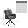Woods Parma Grey Dining Chair - Pocket Sprung (Set of 2)