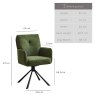 Woods Parma Dining Chair - Dark Green (Set of 2)