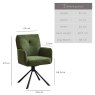 Woods Parma Dark Green Dining Chair - Pocket Sprung (Set of 2)