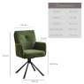 Woods Parma Dark Green Dining Chair (Set of 2)