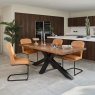 Woods Soho 200cm Dining Table & 4 Firenza Dining Chairs - Tan