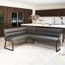 Clearance Ravenna Motion Table in Grey with Paulo RHF Corner Bench and Paulo Low Bench in Anthracite