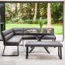 Clearance Ravenna Motion Table in Grey with Paulo RHF Corner Bench and Paulo Low Bench in Anthracite