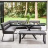 Clearance Ravenna Motion Table in Grey with Paulo RHF Corner Bench and Paulo Low Bench in Anthracite