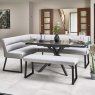 Clearance Ravenna Motion Table in Grey with Paulo RHF Corner Bench and Paulo Low Bench in Grey