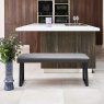 Woods Ravenna Motion Table in White with Paulo RHF Corner Bench and Paulo Low Bench in Anthracite