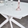 Clearance Ravenna Motion Table in White with Paulo LHF Corner Bench with Paulo Low Bench in Grey