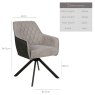 Clearance Libby Two Tone Light / Dark Grey Dining Chair (Set of 2)