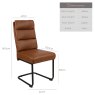 Clearance Ava Tan Dining Chair in Faux Leather (Set of 2)