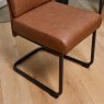 Clearance Ava Tan Dining Chair in Faux Leather (Set of 2)