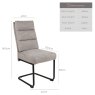 Clearance Ava Light Grey Dining Chair in Fabric (Set of 2)