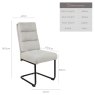 Clearance Ava Silver Dining Chair in Fabric (Set of 2)