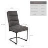 Clearance Ava Dark Grey Dining Chair in Fabric (Set of 2)