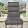 Clearance Ava Dark Grey Dining Chair in Fabric (Set of 2)