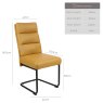 Clearance Ava Mustard Dining Chair in Faux Leather (Set of 2)