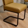 Clearance Ava Mustard Dining Chair in Faux Leather (Set of 2)